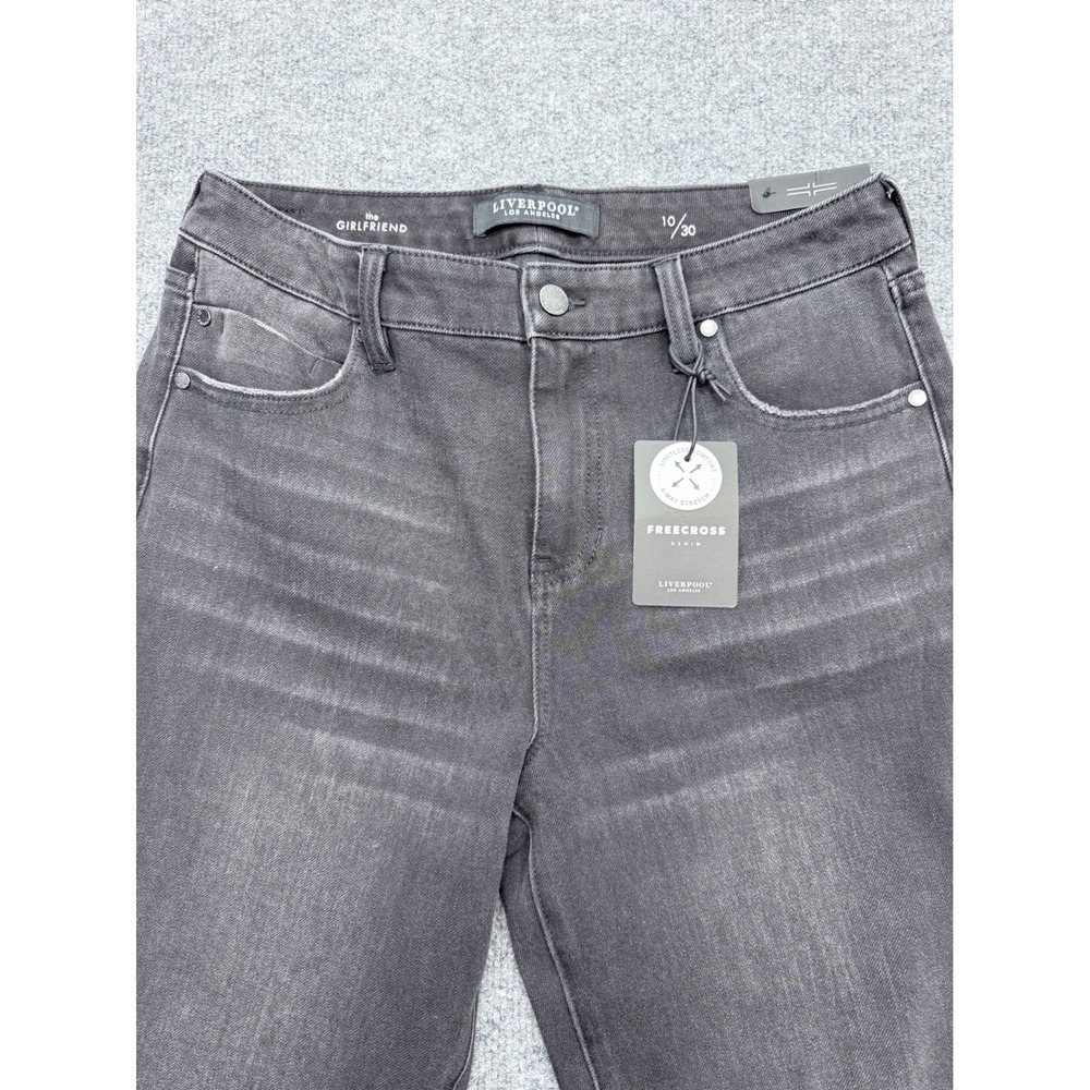 Liverpool Los Angeles The Girlfriend Jeans Washed Black Freecross Denim Size 30 - Picture 4 of 6